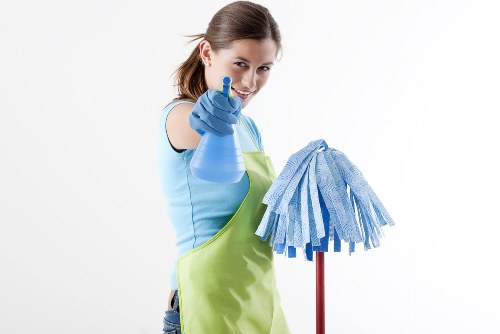 Professional hard floor cleaning in a Fulham home hallway