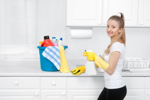 House clearance team handling flat clearance in a Fulham apartment building
