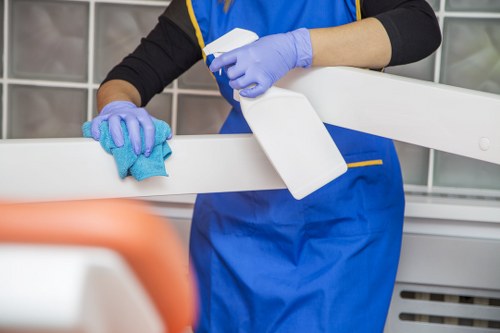 Cleaning a hallway and living area in a Fulham rental property